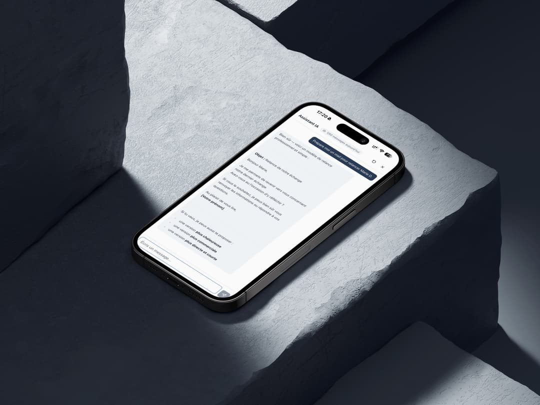 PicAgent — Assistant IA sur mobile, rédaction d'un email de relance